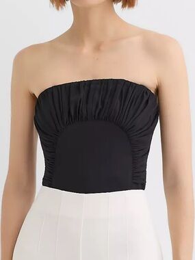 NWT LOFT Shirred Curved Bustier Top